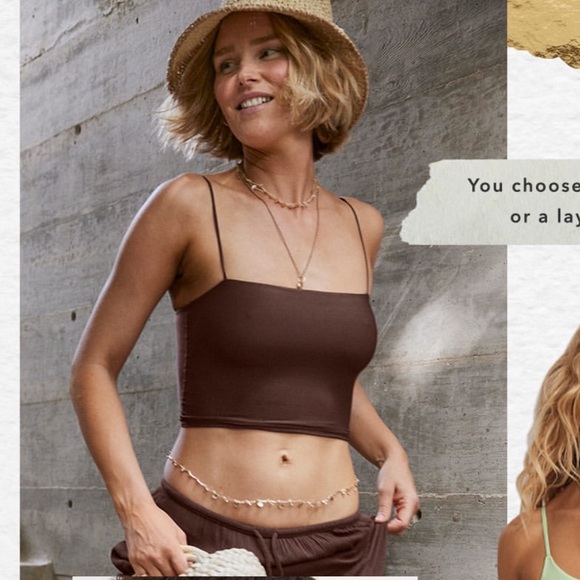 Aerie Beach Club Tiered Maxi Skirt brown size Small - Picture 7 of 7